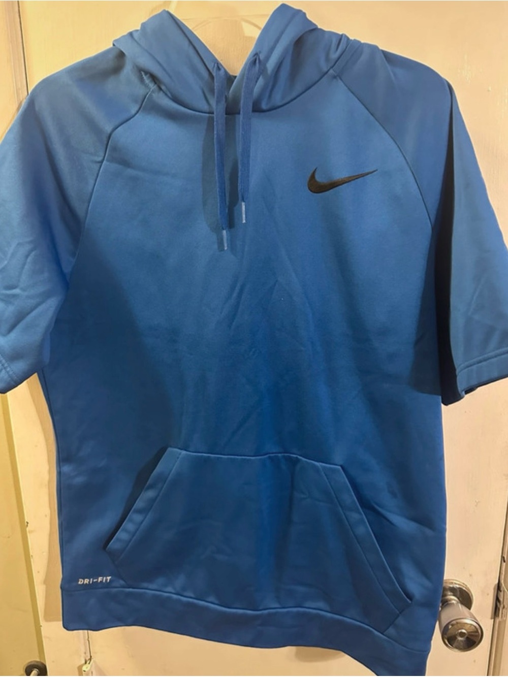 Nike Blue Short-Sleeve Dri-FIT Pullover Hoodie